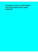 Champions School of Real Estate &ndash; Texas Real Estate Study Guide & Exam Review 2026&sol;2027
