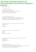 2026&sol;2027 Test Bank for Brock Biology of Microorganisms 16th Edition by Michael T&period; Madigan