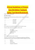 2026&sol;2027 Test Bank for Clinical Guidelines in Primary Care 5th Edition by Hollier