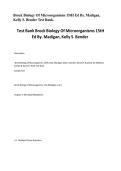 2026&sol;2027 Test Bank for Brock Biology of Microorganisms 15th Edition by Madigan & Bender
