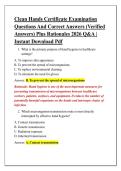 Clean Hands Certificate Examination &NewLine;Questions And Correct Answers &lpar;Verified &NewLine;Answers&rpar; Plus Rationales 2026 Q&A &vert; &NewLine;Instant Download Pdf 