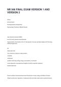 NR 546 Final Exam Version 1 & Version 2 &vert; Questions & Answers &vert; Psychiatric Mental Health Nursing Exam Review 2026&sol;2027