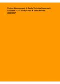 Project Management&colon; A Socio-Technical Approach Chapters 1&ndash;3 &ndash; Study Guide & Exam Review 2026&sol;2027
