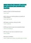 BURNS PEDIATRIC PRIMARY CARE EXAM&NewLine;PREP QUESTIONS AND ANSWERS FULL&NewLine;SOLUTION