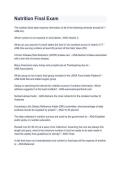 Nutrition Final Exam &vert; Questions&comma; Answers & Study Guide &vert; 2026&sol;2027