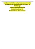 Ethics&comma; Jurisprudence & Practice Management in Dental Hygiene 3rd Edition by Kimbrough &vert; Test Bank&comma; Questions & Answers &vert; 2026&sol;2027