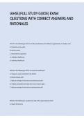 IAHSS Full Study Guide &ndash; Exam Questions&comma; Answers & Rationales