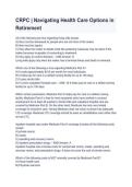 CRPC &ndash; Navigating Health Care Options in Retirement Study Guide