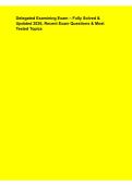 Delegated Examining Exam &ndash; Fully Solved & Updated 2026&comma; Recent Exam Questions & Most Tested Topics