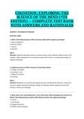 Cognition&colon; Exploring the Science of the Mind&comma; 7th Edition &ndash; Original Cognitive Psychology Study Guide & Practice Questions