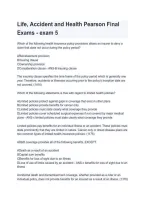 Life&comma; Accident & Health Pearson Final Exam 5 &ndash; Practice Questions & Exam Prep