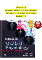 TEST BANK For Guyton and Hall Textbook of Medical Physiology 14th Edition by John E&period; Hall&semi; All Chapters 1 - 86&comma; Verified Newest Version&NewLine;