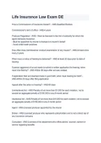 Life Insurance Law Exam&NewLine;Life Insurance Law Study Guide&NewLine;Life Insurance Exam Questions&NewLine;Life Insurance Law Review