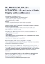 Delaware Laws&comma; Rules & Regulations &ndash; Life&comma; Accident & Health&comma; Property & Casual Insurance