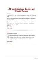 ASE Certification Exam Questions and Updated Answers&period;