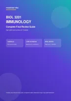 BIOL 3201 Immunology Complete Final Review Guide &ndash; All 7 Modules