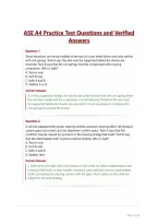 ASE A4 Practice Test Questions and Verified Answers&period;