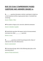 BUSI 330 EXAM COMPREHENSIVE PASSED&NewLine;QUESTIONS AND ANSWERS GRADED A&plus;