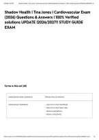 Shadow Health &vert; Tina Jones &vert; Cardiovascular Exam &lpar;2026&rpar; Questions & Answers &vert; 100&percnt; Verified solutions UPDATE &vert;2026&sol;2027&excl;&excl; STUDY GUIDE EXAM&NewLine;