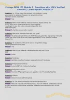 Portage BIOD 101 Module 3 &vert; Questions with 100&percnt; Verified&NewLine;Answers &vert; Latest Update 2026&sol;2027