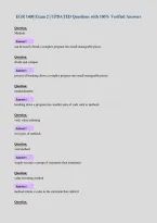 EGR 1400 Exam 2 &vert; UPDATED Questions with 100&percnt; Verified Answers&NewLine;