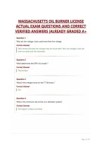 MASSACHUSETTS OIL BURNER LICENSE ACTUAL EXAM QUESTIONS AND CORRECT VERIFIED ANSWERS - ALREADY GRADED A&plus;