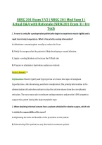 NRSG 201 Exam 3 V2 &vert; NRSG 201 Med Surg 1 &vert; &NewLine;Actual Q&A with Rationale &lpar;NRSG201 Exam 3&rpar; &vert; Ivy &NewLine;Tech