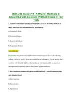NRSG 201 Exam 3 V3 &vert; NRSG 201 Med Surg 1 &vert; &NewLine;Actual Q&A with Rationale &lpar;NRSG201 Exam 3&rpar; &vert; Ivy &NewLine;Tech