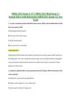 NRSG 201 Exam 1 V3 &vert; NRSG 201 Med Surg 1 &vert; &NewLine;Actual Q&A with Rationale &lpar;NRSG201 Exam 1&rpar; &vert; Ivy &NewLine;Tech 