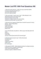 Master List RTE 1000 Final Questions 450 &ndash; Practice Questions & Study Guide