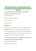 NRSG 201 Final Exam V3 &vert; NRSG 201 Med Surg 1 &vert; &NewLine;Actual Q&A with Rationale &lpar;NRSG201 Final Exam&rpar; &vert; &NewLine;Ivy Tech