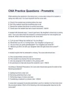 CNA Practice Questions Prometric &ndash; Questions and Answers&comma; Practice Test & Study Guide