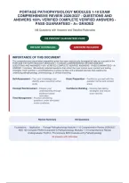 PORTAGE PATHOPHYSIOLOGY MODULES 1-10 EXAM&NewLine;COMPREHENSIVE REVIEW 2026&sol;2027 - QUESTIONS AND&NewLine;ANSWERS 100&percnt; VERIFIED COMPLETE VERIFIED ANSWERS &NewLine;PASS GUARANTEED - A&plus; GRADED