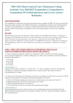 PRN 1032 Client-Centered Care I Rasmussen College&NewLine;Academic Year 2026&sol;2027 Examination 1 Comprehensive&NewLine;Examination 50 Verified Questions and Correct Answer&NewLine;Rationales