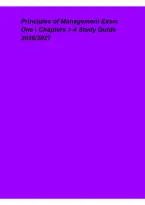 Principles of Management Exam One &ndash; Chapters 1&ndash;4 Study Guide 2026&sol;2027