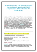 Real Estate Finance and Mortgage Banking &NewLine;License Exam Preparation 2027-2028 &NewLine;Comprehensive 200-Question Practice &NewLine;Examination 