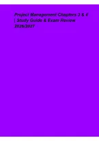 Project Management Chapters 3 & 4 &ndash; Study Guide & Exam Review 2026&sol;2027
