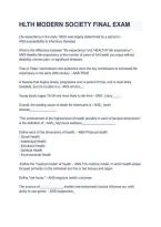 HLTH Modern Society Final Exam Review & Study Guide 2026&sol;2027
