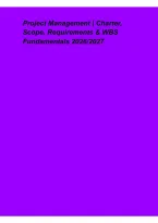 Project Management &ndash; Charter&comma; Scope&comma; Requirements & WBS Fundamentals 2026&sol;2027