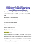 NSG 300 Exam 1 V1 &vert; NSG 300 Foundations of &NewLine;Nursing &vert; Actual Q&A with Rationale &lpar;NSG300 &NewLine;Exam 1&rpar; &vert; Grand Canyon University