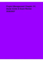 Project Management Chapter 14 &ndash; Study Guide & Exam Review 2026&sol;2027