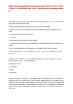 NURS 522 Advanced Health Assessment Exam 1 EXAM LATEST &lpar;2026&rpar; COMPLETE QUESTIONS With 100&percnt; Verified Solutions&comma;&NewLine;