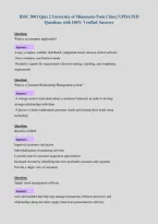 IDSC 3001 Quiz 2 University of Minnesota-Twin Cities &vert; UPDATED&NewLine;Questions with 100&percnt; Verified Answers