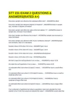 STT 231 EXAM 2 QUESTIONS & ANSWERS&lpar;RATED A&plus;&rpar;