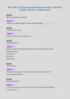 IDSC 3001&colon; Test D University of Minnesota-Twin Cities &vert; UPDATED&NewLine;Questions with 100&percnt; Verified Answers&NewLine;