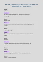 IDSC 3001 Test B University of Minnesota-Twin Cities &vert; UPDATED&NewLine;Questions with 100&percnt; Verified Answers