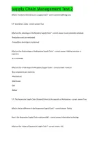 supply Chain Management Test 2 Question and answers already passed 2026&sol;2027