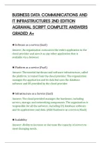 BUSINESS DATA COMMUNICATIONS AND&NewLine;IT INFRASTRUCTURES 2ND EDITION&NewLine;AGRAWAL SCRIPT COMPLETE ANSWERS&NewLine;GRADED A&plus;&NewLine;