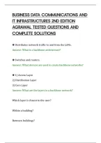 BUSINESS DATA COMMUNICATIONS AND&NewLine;IT INFRASTRUCTURES 2ND EDITION&NewLine;AGRAWAL TESTED QUESTIONS AND&NewLine;COMPLETE SOLUTIONS&NewLine;