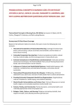 TRANSCULTURAL CONCEPTS IN NURSING CARE&comma; 9TH EDITION BY &NewLine;JOYCEEN S&period; BOYLE&comma; JOHN W&period; COLLINS&comma; MARGARET M&period; ANDREWS&comma; AND &NewLine;PATTI LUDWIG-BEYMER EXAM QUESTIONS LATEST VERSION 2026 - 2027 